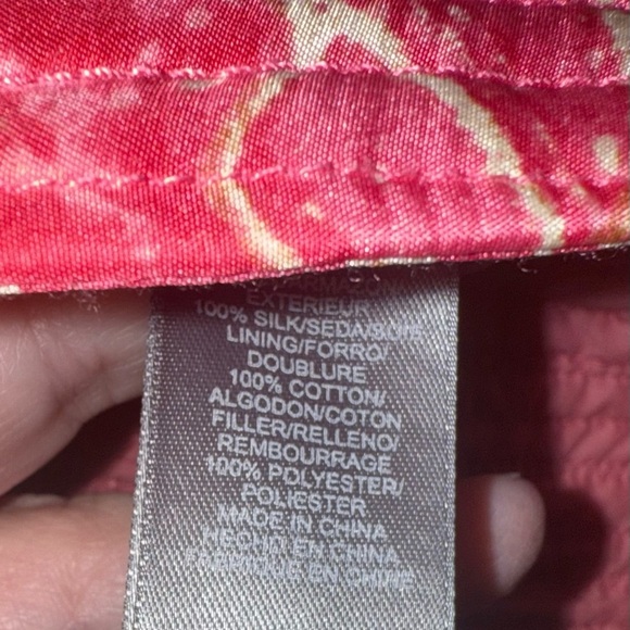 Sigrid Olsen Vibrant Coral Patterned Blazer - Picture 5 of 5